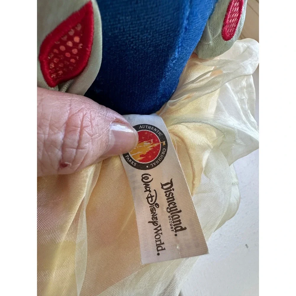 Rare Disney Princess Plush rag Doll 2 sided Aurora Sleeping Beauty Snow White